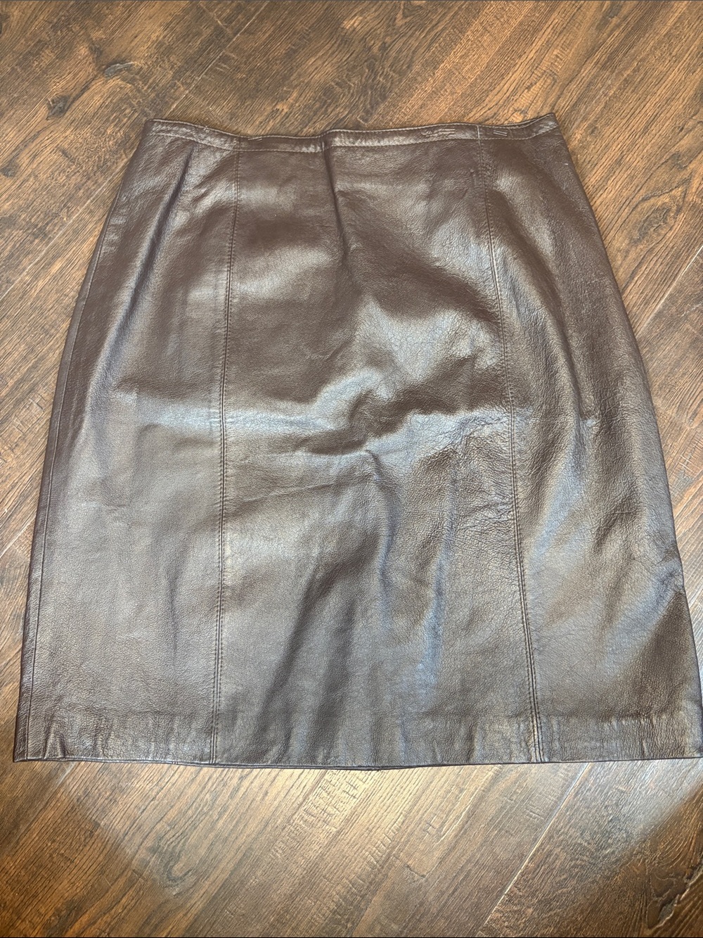 Savannah vintage NWT Classic Brown Leather Pencil Skirt women’s size 12